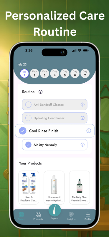 Hair AI Personalized Care Routine - Your 7-day plan
